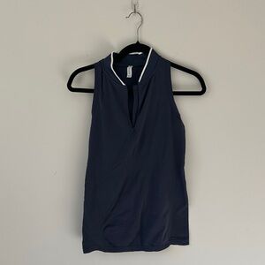 Athleta Navy Tank Top with White Trim